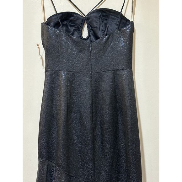 Monique Lhuillier Evening Dress Midnight Size 4 NWT Elegant Unique Sample Piece - Picture 9 of 13